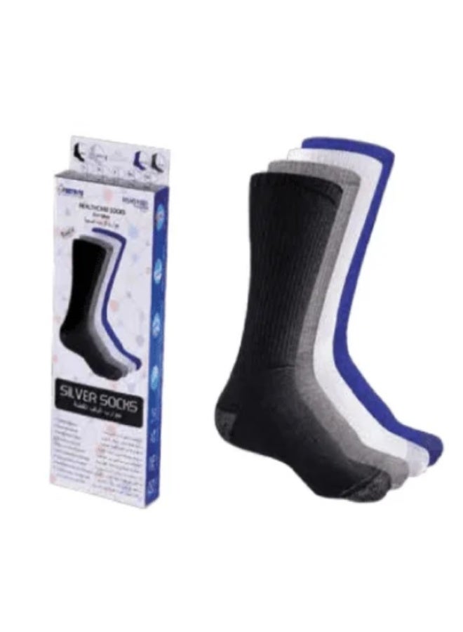 فوترايت جوارب من الألياف الفضية لمرضى السكري اسود  كبير جدا من 43 الى 44