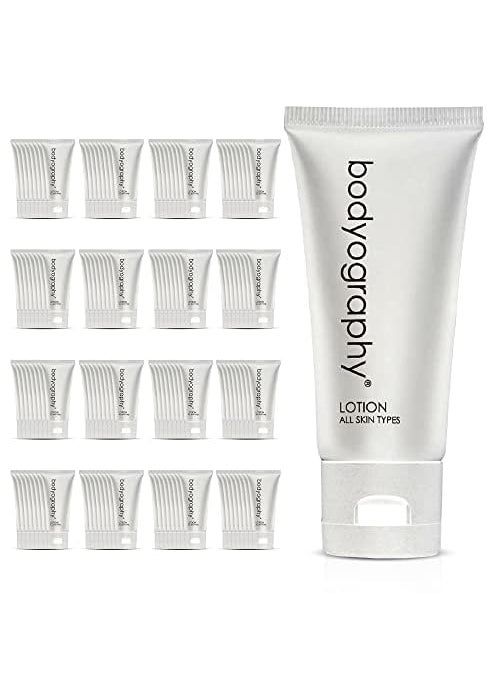 world amenities - Bodyography blanc Hand and Body Lotion  14oz  Vanilla White Tea Mini Travel Size Toiletries 100 Recyclable Tube with Flip Top Cap Hotel Amenities Suitable for All Skin Types - Image 1