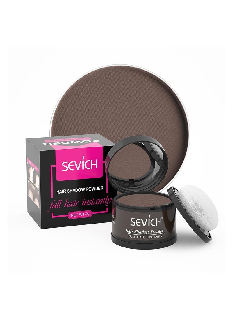 Sevich Instantly Hairline Shadow Hairline Powder, Quick Cover Grey Hair Root Concealer, Eyebrows & Beard Line, Hair Root Touch Up for Thinning Grey Hairline, Windproof&Sweatproof, Dark Brown - Image 2
