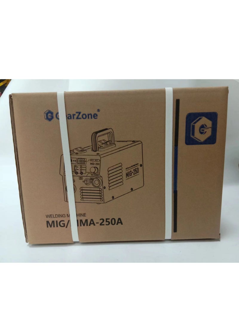 GearZone - 2 in 1 Welding Machine (MMA MIG-250A 220V), Portable and Safe Home Welding Machine, Power Tools Welding Equipment with Accessories - Image 1
