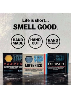 Grondyke Soap Company Tactical Soap All-Natural Men's Soap (3 bars) - Pheromone-Infused for Attraction, Exfoliating, Manly Bar Soap, 100% Natural, Made in the USA  - Image 3