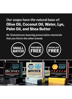 Grondyke Soap Company Tactical Soap All-Natural Men's Soap (3 bars) - Pheromone-Infused for Attraction, Exfoliating, Manly Bar Soap, 100% Natural, Made in the USA  - Image 2