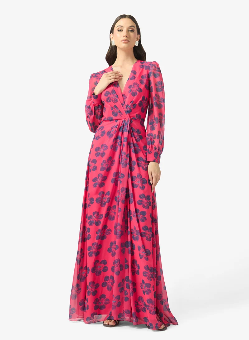 Efigenia Wrap Printed Dress