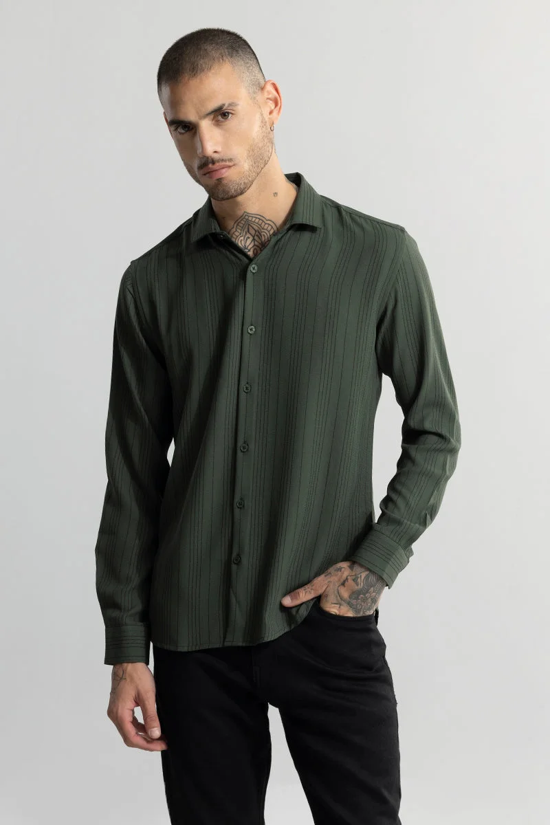 SNITCH Quartet Green Stripe Shirt