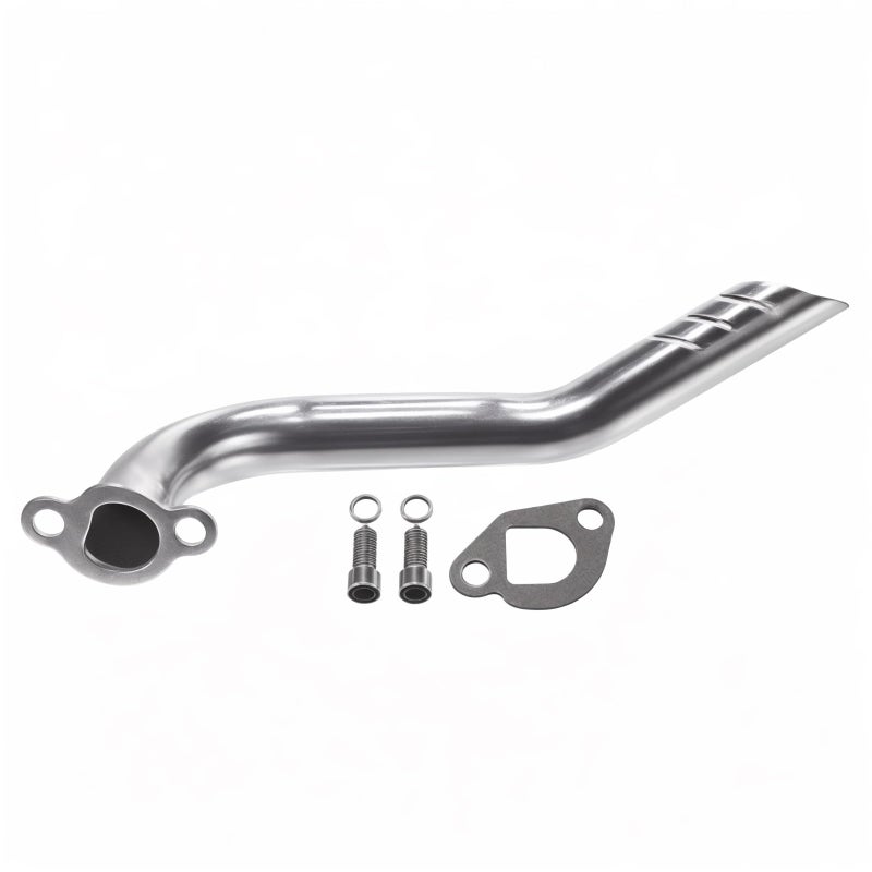 FUWTLP Exhaust Header Pipe Kit For Predator 212cc 224cc 196cc For Coleman CT200u CT200uex BT200X KT196 65hp Baja Warrior MB200 GX160 GX200 Clone Engine Go Kart Mini Bike Silver - Image 2