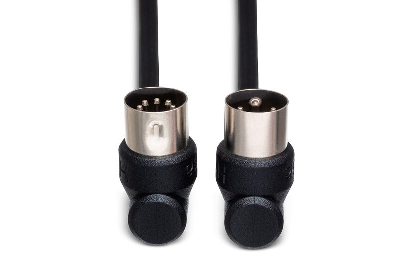 Hosa MID-303RR Right-angle MIDI Cable, Right-angle 5-pin DIN to Same, 3 Feet - Image 4