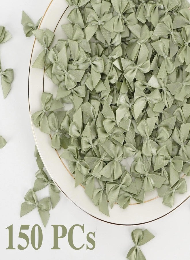 AIMUDI 150 PCs Small Sage Green Bows 1.2'' Satin Bows for Gift Wrapping Mini Bow for Treat Bags Cakes Balloons Gift Boxes Envelopes Wedding Baby Shower Birthday Party Decoration - Image 4