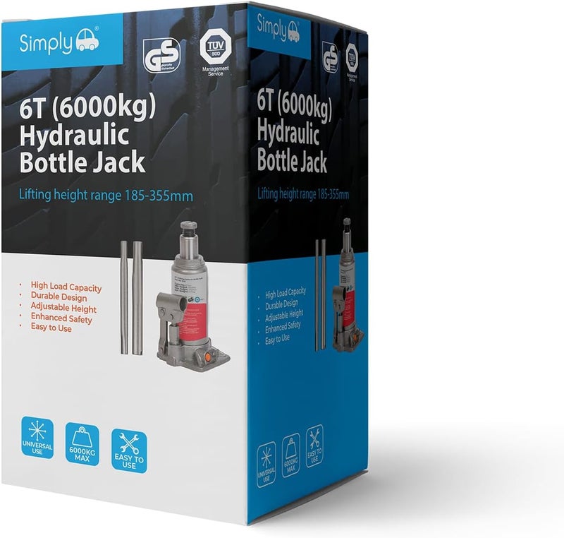 SIMPLY Auto 6T Hydraulic Bottle Jack BJ6T (6 Tonne, 6000kg) - Image 2
