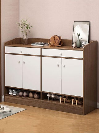 Shoe Rack Wooden Shoe Cabinet with 2 Drawer Multifunctional Shoe Rack Organizer 8 Tier Free Standing Shoe Shelf Shoes Storage Orgnizer for Closet Enterway Hallway Bathroom - pzsku/ZAAE46063451EBEE29029Z/45/_/1702111164/e53a368e-6dcc-4545-8cbf-e350c0268235