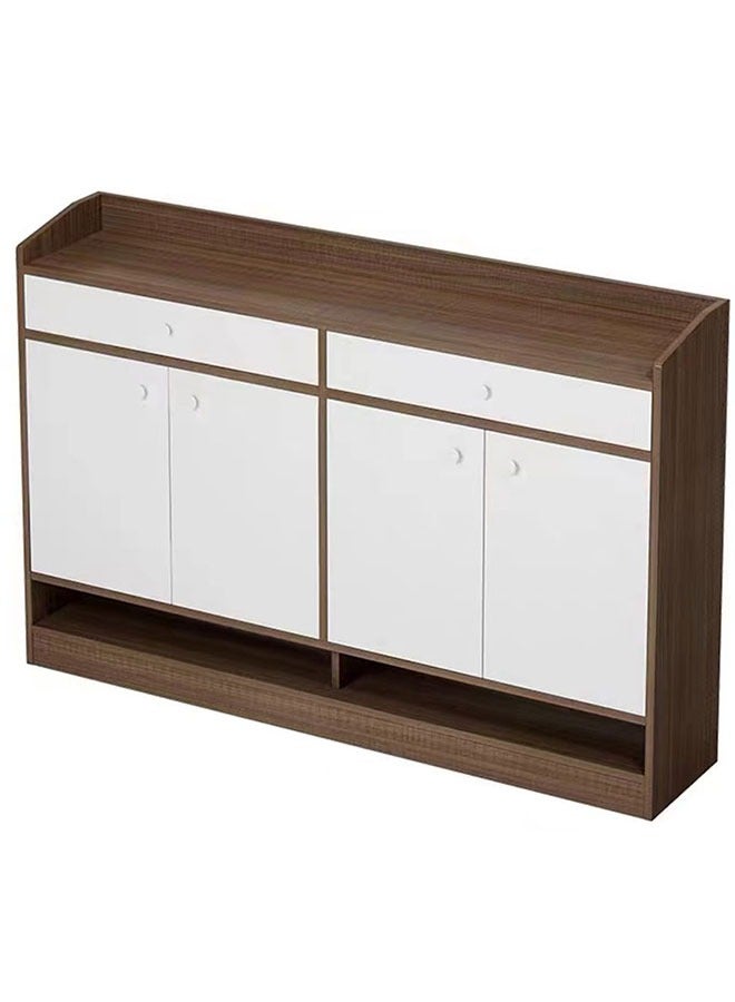 Shoe Rack Wooden Shoe Cabinet with 2 Drawer Multifunctional Shoe Rack Organizer 8 Tier Free Standing Shoe Shelf Shoes Storage Orgnizer for Closet Enterway Hallway Bathroom