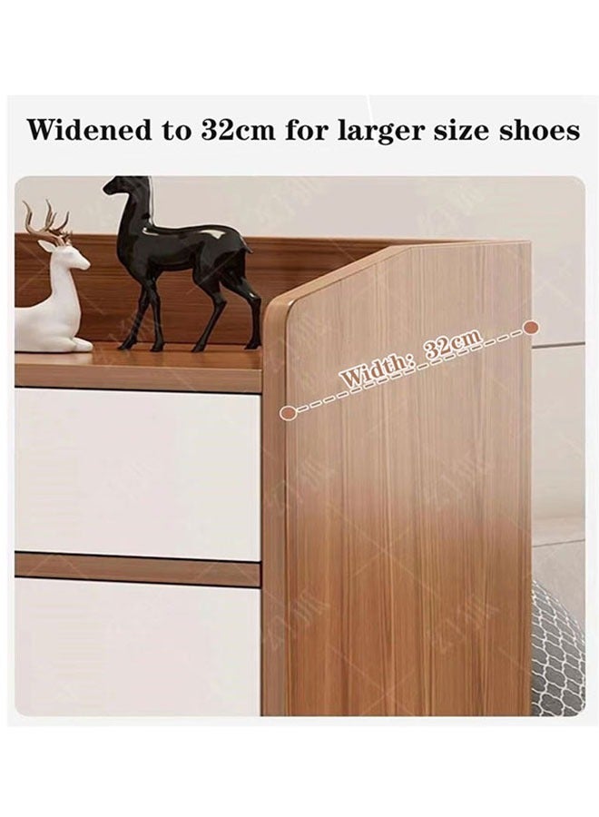 Shoe Rack Wooden Shoe Cabinet with 2 Drawer Multifunctional Shoe Rack Organizer 8 Tier Free Standing Shoe Shelf Shoes Storage Orgnizer for Closet Enterway Hallway Bathroom