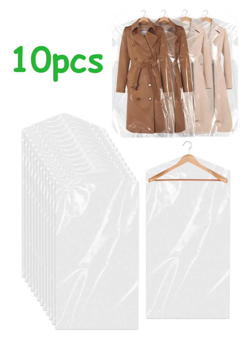 Clear Plastic Hanging Garment Bags 60x90cm, Dustproof Clothes Covers, Storage Bags for Dry Cleaning, Home Closet & Travel Use - Image 1