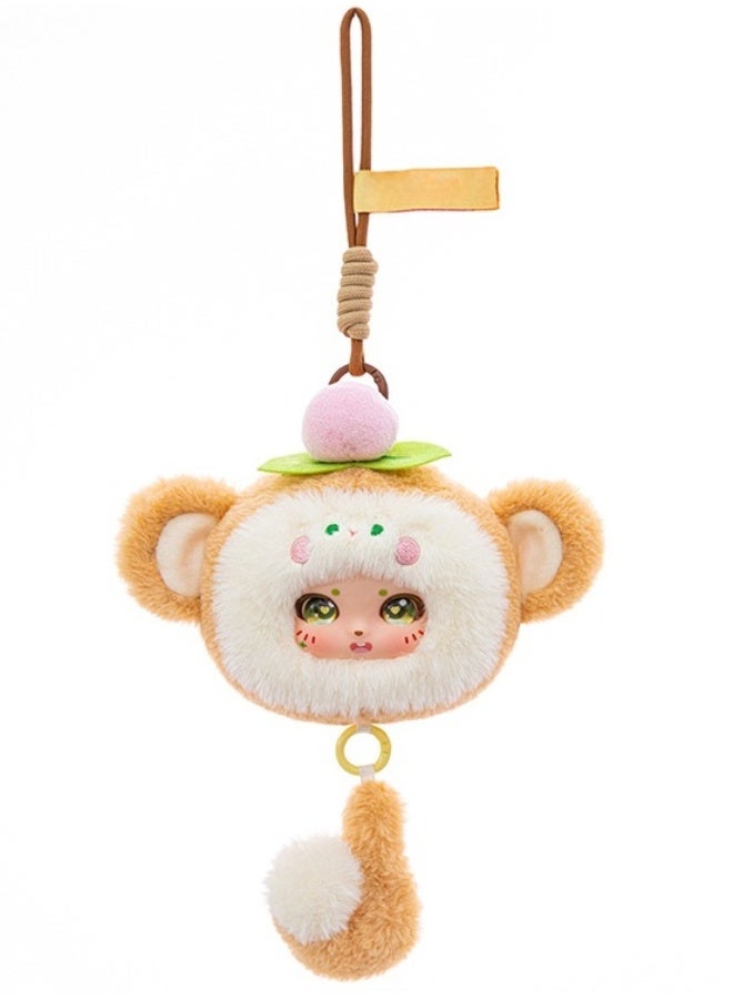 Dreamer Bag Pendant, Dreamer Series Vinyl Plush Toy, Soft Hair, Setachable Tail and Hanging Rope — Monkey - Image 1
