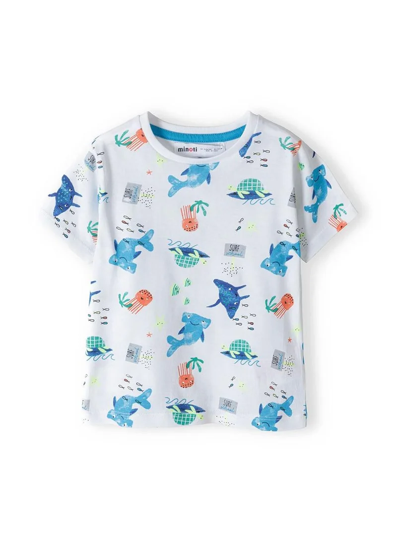 MINOTI 2-Piece Kids Boys Summer Set with Print T-Shirt and Shorts