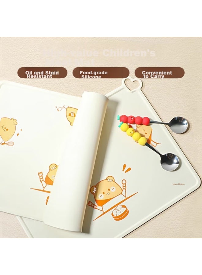 Corn Children's Placemat, Elementary School Student Dining Mat, Non-slip, First Grade, Heat-resistant Table Mat, School Waterproof, Oil-proof, Scald-proof - Image 2