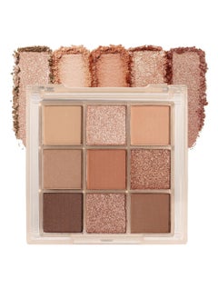CAKAILA 9 Colors Colorful Eyeshadow Palette Makeup,Rose Gold Brown Nude Matte Shimmer Neutral Eye Shadow Powder Palette,Highly Pigmented Naturing-Looking Long Lasting Waterproof 