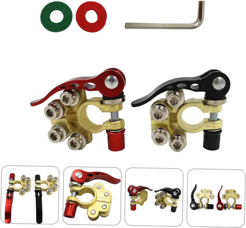 Vosarea Sturdy Car Battery Terminal Protector Insulation Pad Quick Release Clamp for Gauge Battery Cable - Image 2