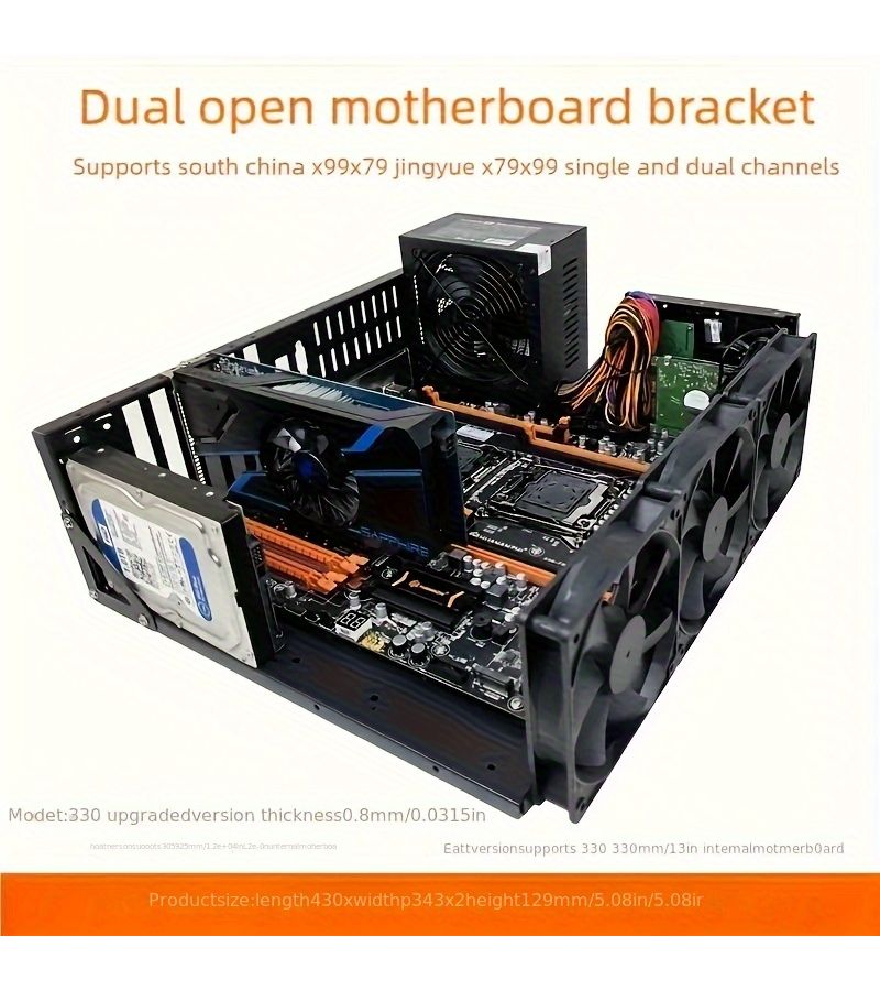 Heavy Duty Atx Test Bench Enclosure Dual Processor Server Chassis With Motherboard Stand - Image 4