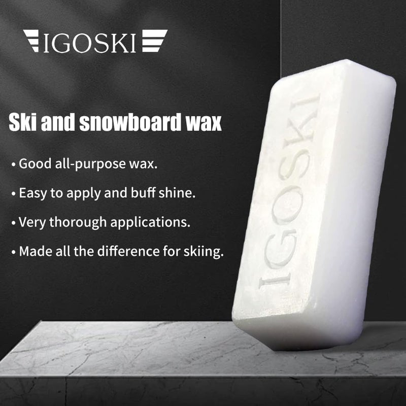 IGOSKI Ski Wax for Snowboard 180g â€“ Universal Glide Wax for Optimal Performance in Any Condition(White Color) - Image 4