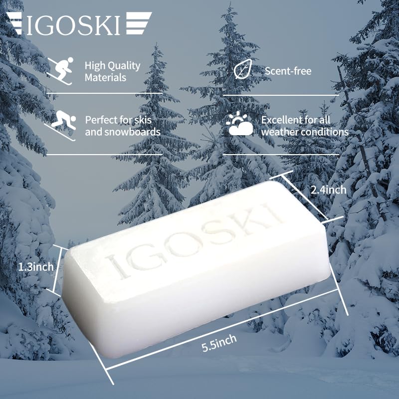 IGOSKI Ski Wax for Snowboard 180g â€“ Universal Glide Wax for Optimal Performance in Any Condition(White Color) - Image 2