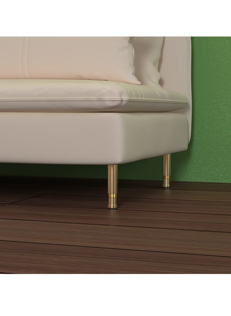 SYOSI 4 Pcs Furniture Legs, Aluminum Adjustable Sofa Legs Furniture Support Feet Replacement Leg for Sofa Couch Chair Ottoman Cabinet Table (Gold) - Image 4
