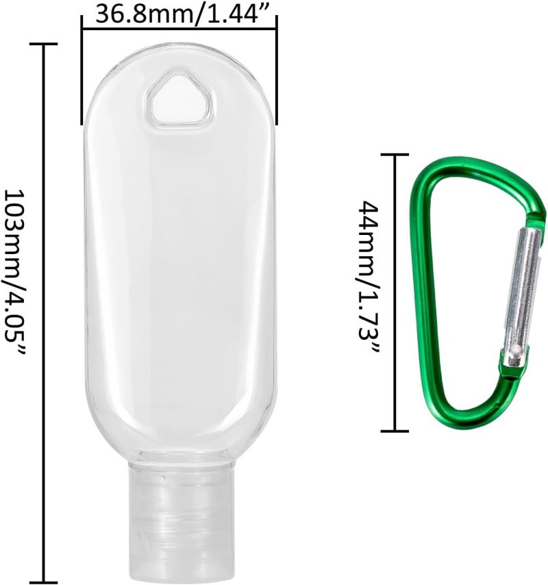 Travel Bottles: 1 Oz 30 Ml Transparent Pet Leak-Proof Refillable Bottles - Easy To Fill & Dose Compact Portable Bottles With Random Clasp For Travel, Outdoor Activities, Diy Beauty & Hand Sanitizer - Image 2