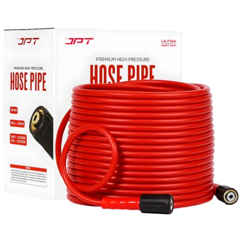 JPT Ultra Heavy-Duty 15MTR Flexible High Pressure Washer Hose Pipe | Standard M22 x 15MM Thread | Up To 450Bar / 6525PSI | PVC + PE Layers Build | Tangle & Kink Free Design - Image 1