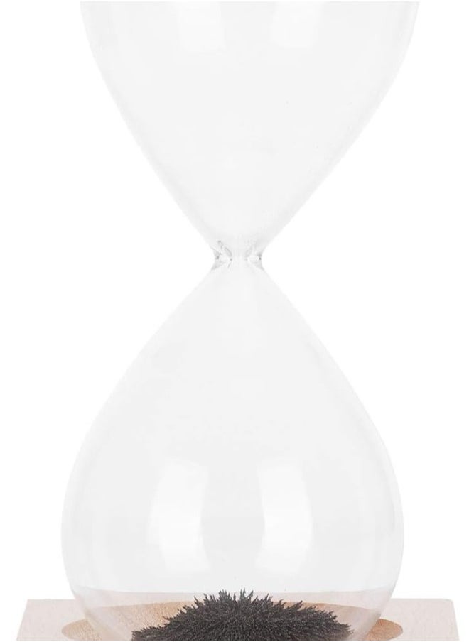 silvercnc - Magnetic Sand Timer, Sand Clock Visual Timer Hourglass Desk Decor with Base for Home Decor Birthday Gift - Image 1