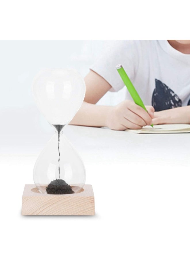 silvercnc - Magnetic Sand Timer, Sand Clock Visual Timer Hourglass Desk Decor with Base for Home Decor Birthday Gift - Image 1