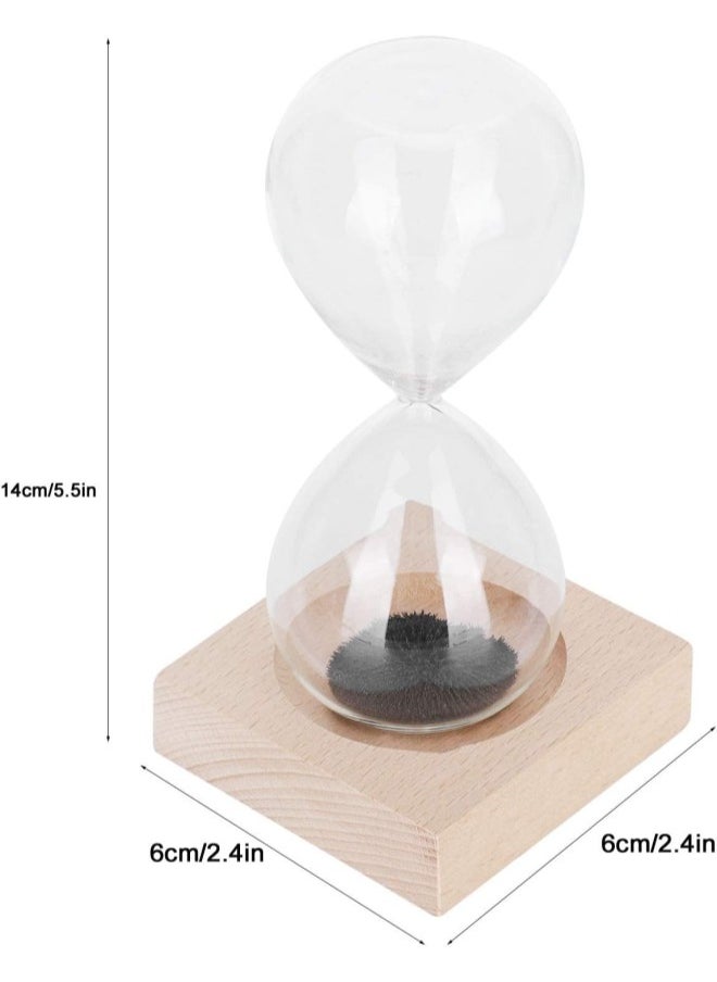 silvercnc - Magnetic Sand Timer, Sand Clock Visual Timer Hourglass Desk Decor with Base for Home Decor Birthday Gift - Image 1