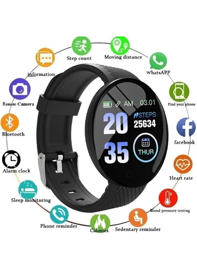 Generic - Smart Multi-function Watch Bracelet Round Screen Motion Meter Step Sleep Monitoring Heart Rate Watches Reloj Digital - Image 1
