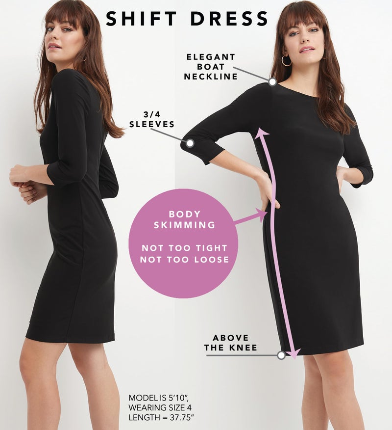 Rekucci Women's Classic Pencil Dress Wear to Work, Church or Casual(16, Black) - Image 4