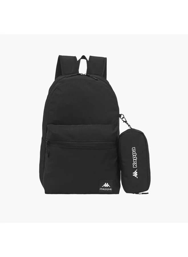 كابا Boys Logo Print School Backpack with Adjustable Shoulder Straps and Pencil Pouch - 44x13x30 cm