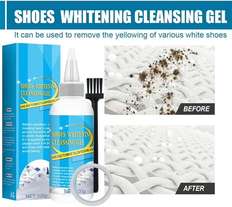 Nowinstdof Shoe Cleaner, Nowinstdof Shoe Whitening, Shoes Whitening Cleansing Gel Shoe Stain Remover, 100ml 3pcs - Image 4
