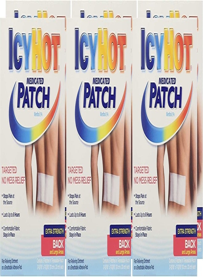 Icy Hot Medicated Patch, Large, 5 Count (Pack of 2) (10 Patches) (Extra Strength) – Packaging May Vary - Image 2