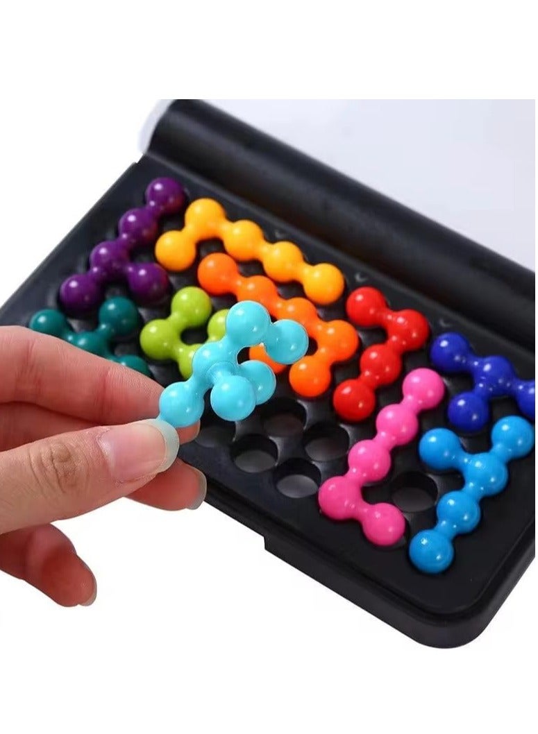 لعبة لوحية للسفر IQ Fit ثلاثية الأبعاد | ١٢٠ تحديًا لتحفيز العقل، ألغاز منطقية للأطفال والكبار | لعبة لوحية STEM للأعمار من ٦ سنوات فما فوق | لعبة لوحية صغيرة الحجم وسهلة الحمل للسفر، مثالية للعائلات - Image 3