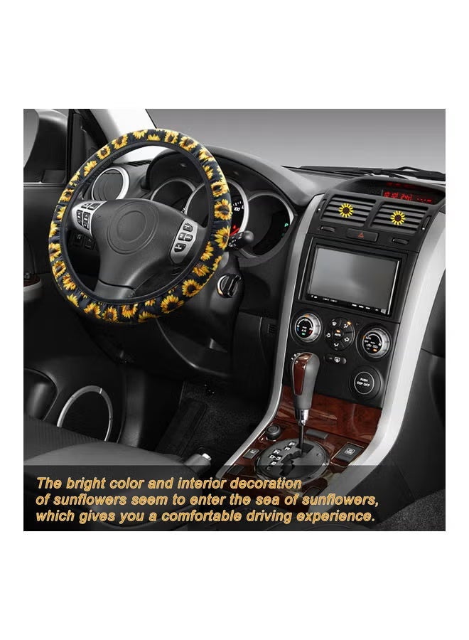 Generic 6 Pieces Sunflower Car Accessories Set  - Image 2