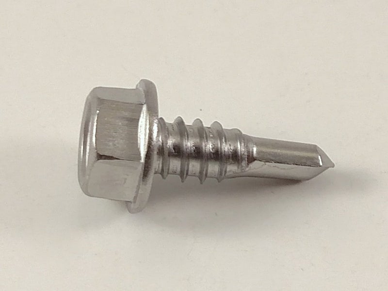 Chenango Supply Stainless #14 x 3/4" Hex Washer Head Self Drilling Sheet Metal Tek Screws with Drill Point, (3/4" to 2-1/2" Lengths in Listing) 50 Pieces (#14 x 3/4 inch) - Image 3