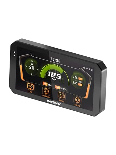 INNOVV N2 6 AntiGlare Sunlight Visible Motorcycle CarPlay Screen Wireless CarPlay Android Auto IP67 AllWeather Waterproof GPS Navigation 5G WiFi Bluetooth 52 Parking Mode Loop Recording - Image 1