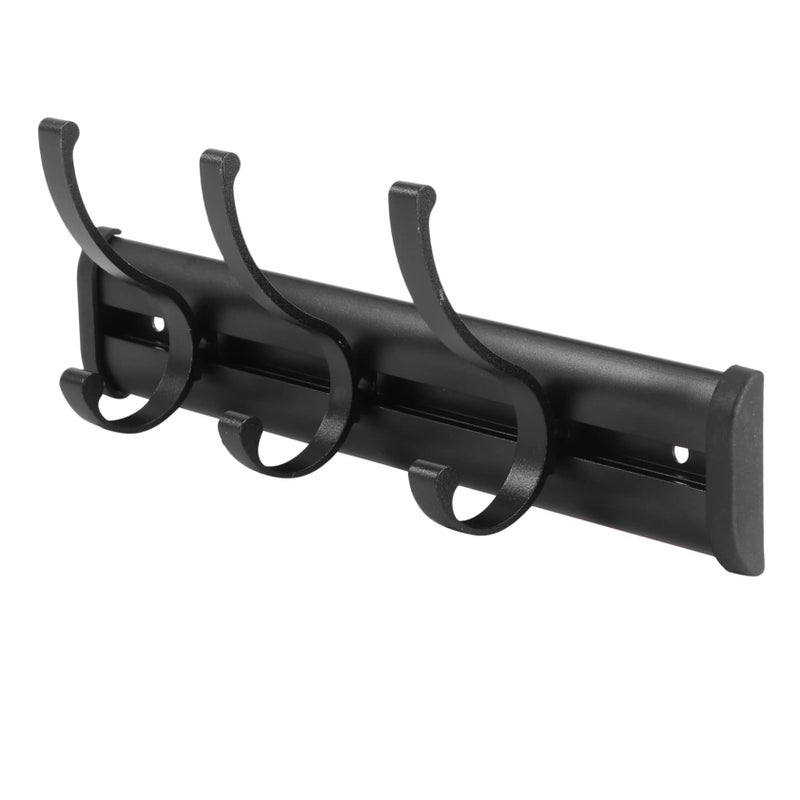 Black Movable Wall Mounted Bathroom Hook Towel Hanger For Home Hotel Salon Storage - Image 2