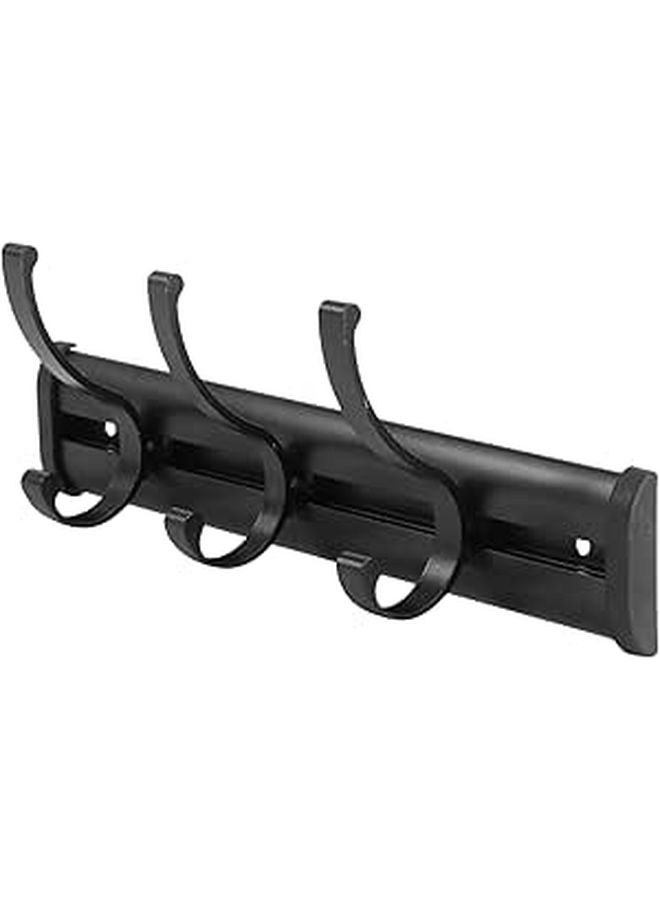 Black Movable Wall Mounted Bathroom Hook Towel Hanger For Home Hotel Salon Storage - Image 1