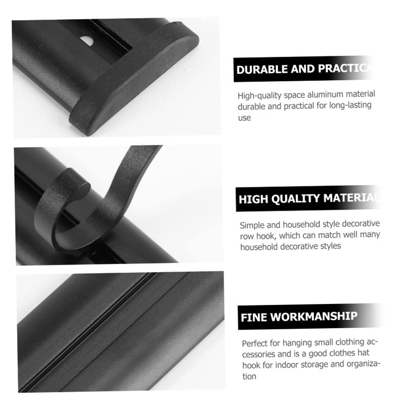 Black Movable Wall Mounted Bathroom Hook Towel Hanger For Home Hotel Salon Storage - Image 3