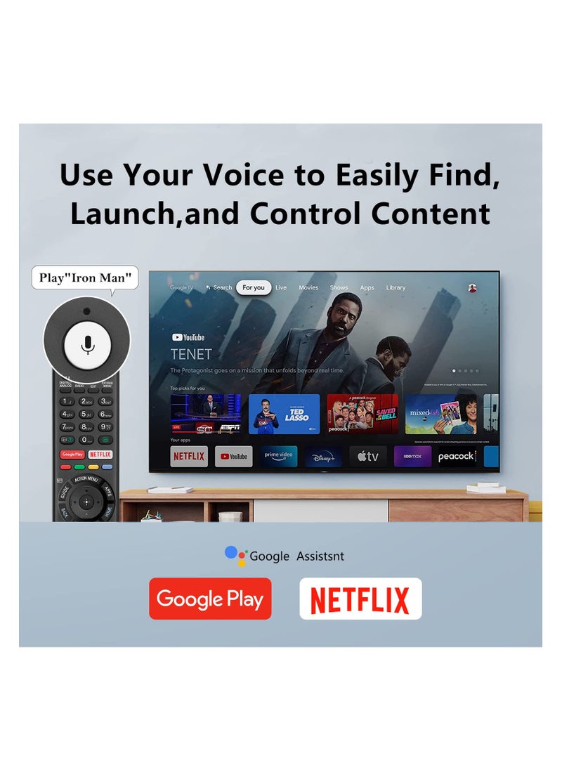 Anmi Voice Replacement Remote for Sony-TVs and Bravia-TVs，for All Sony 4K UHD LED LCD HD Smart TVs  - Image 4
