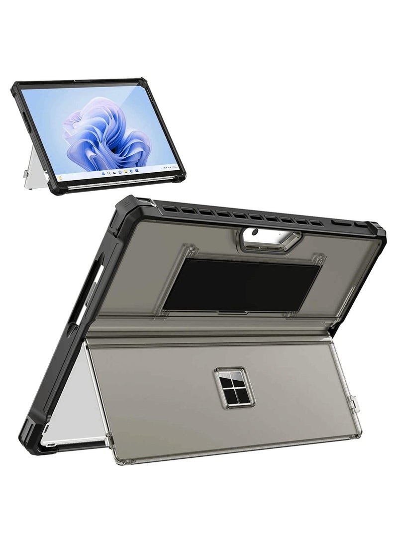 Case for Surface Pro 9 / 5G 13-Inch 2022 - All-in-One Protective Rugged Cover Frosted Black with Kickstand Case, Compatible Type Keyboard - Image 1
