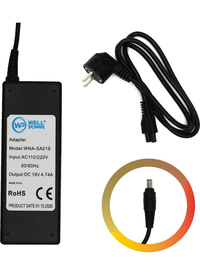 Well Power - Samsung Notebook Laptop Adapter 19V 4.74A 90W 5.5 x 3.0 mm Notebook Adapter Wellpower WNA-SA019 - Image 1