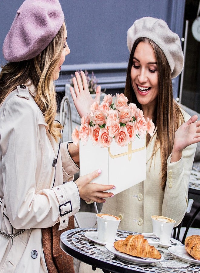 وولاين مجموعة من 6 أكياس زهور ورقية من والين، باللون الأسود والوردي والأبيض، مزودة بسلسلة معدنية، مثالية لتخزين باقات الزهور، وحقائب يد أنيقة، وسلال تغليف الزهور، وهدايا رائعة لحفلات عيد الأم، وحفلات الزفاف، وأعياد الميلاد. - Image 4