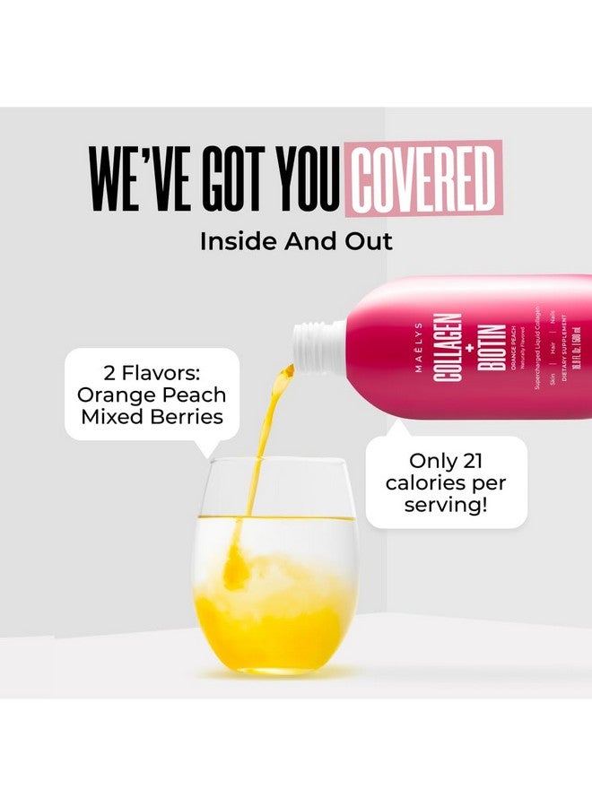 Maelys MAËLYS Super Charged Liquid Collagen for Women - Collagen Peptides Supplement with Biotin for Hair, Skin and Nails - Liquid Hydrolyzed Collagen Peptides, Orange Peach - Image 5