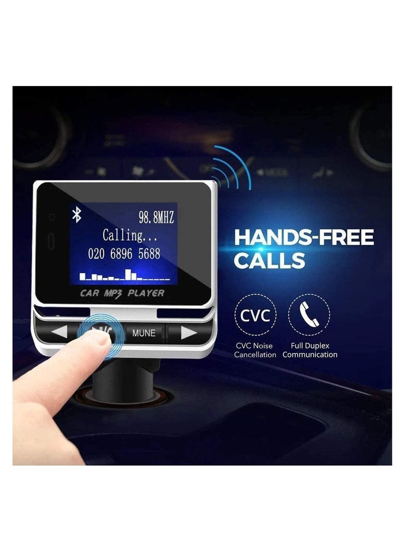 general Bluetooth FM Transmitter for Car, Wireless Bluetooth Car FM Transmitter Radio Bluetooth Handsfree Car Kit MP3 Music Player USB Charger with Remote Control Car - Image 3