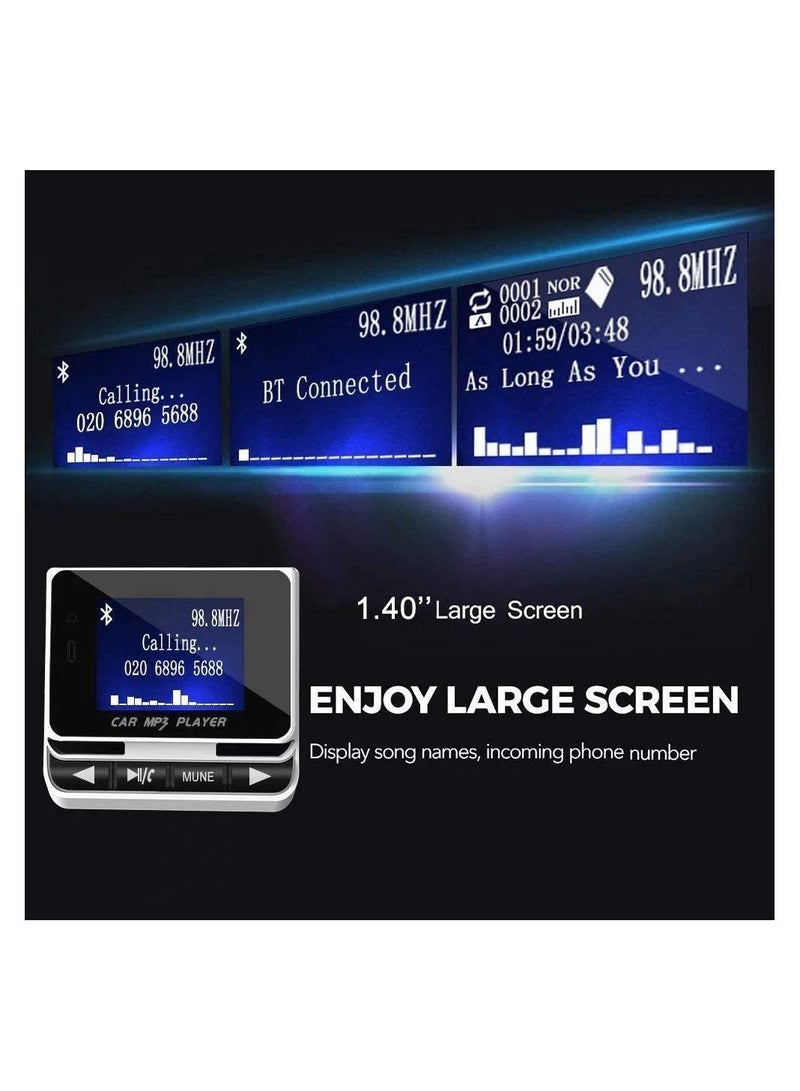 general Bluetooth FM Transmitter for Car, Wireless Bluetooth Car FM Transmitter Radio Bluetooth Handsfree Car Kit MP3 Music Player USB Charger with Remote Control Car - Image 2