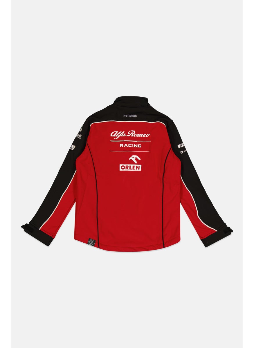 Alfa Romeo - Kids Boy Brand Logo Jacket, Red - Image 1